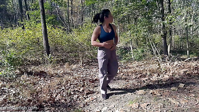 Flashing ass outdoor HD video