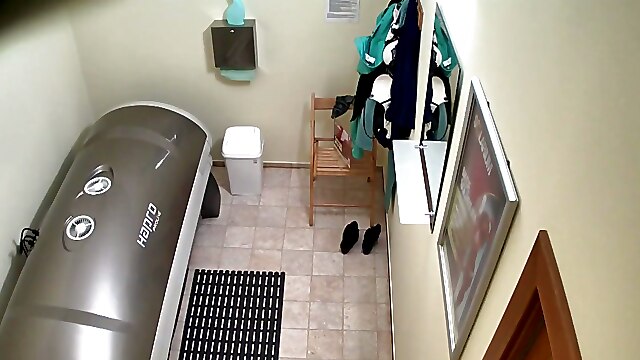 Voyeur, Spying, Amateur, Masturbating, Solarium, Hidden Cam